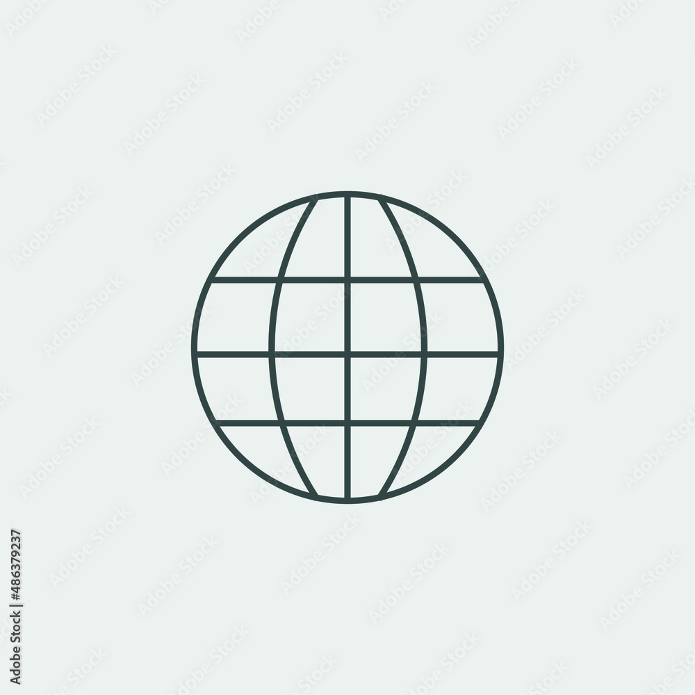 Globe vector icon illustration sign Globe vector icon illustration sign