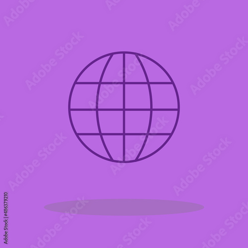 Globe vector icon illustration sign