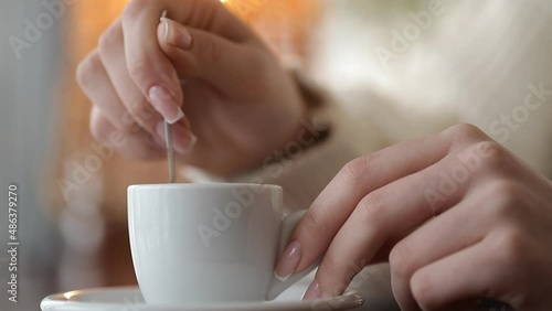 woman holding cup of coffee. Good morning. Life. 