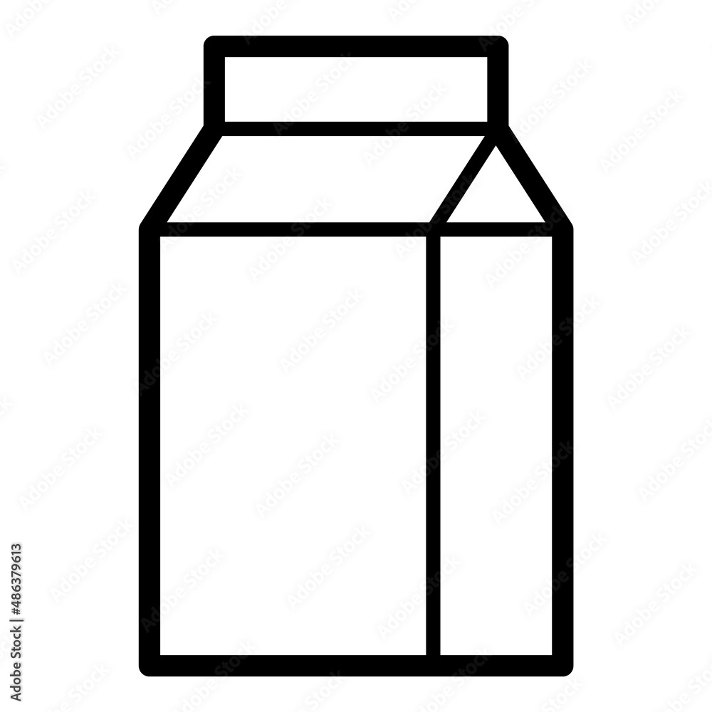 Milk Pack Flat Icon Isolated On White Background Milk Pack Flat Icon Isolated On White Background