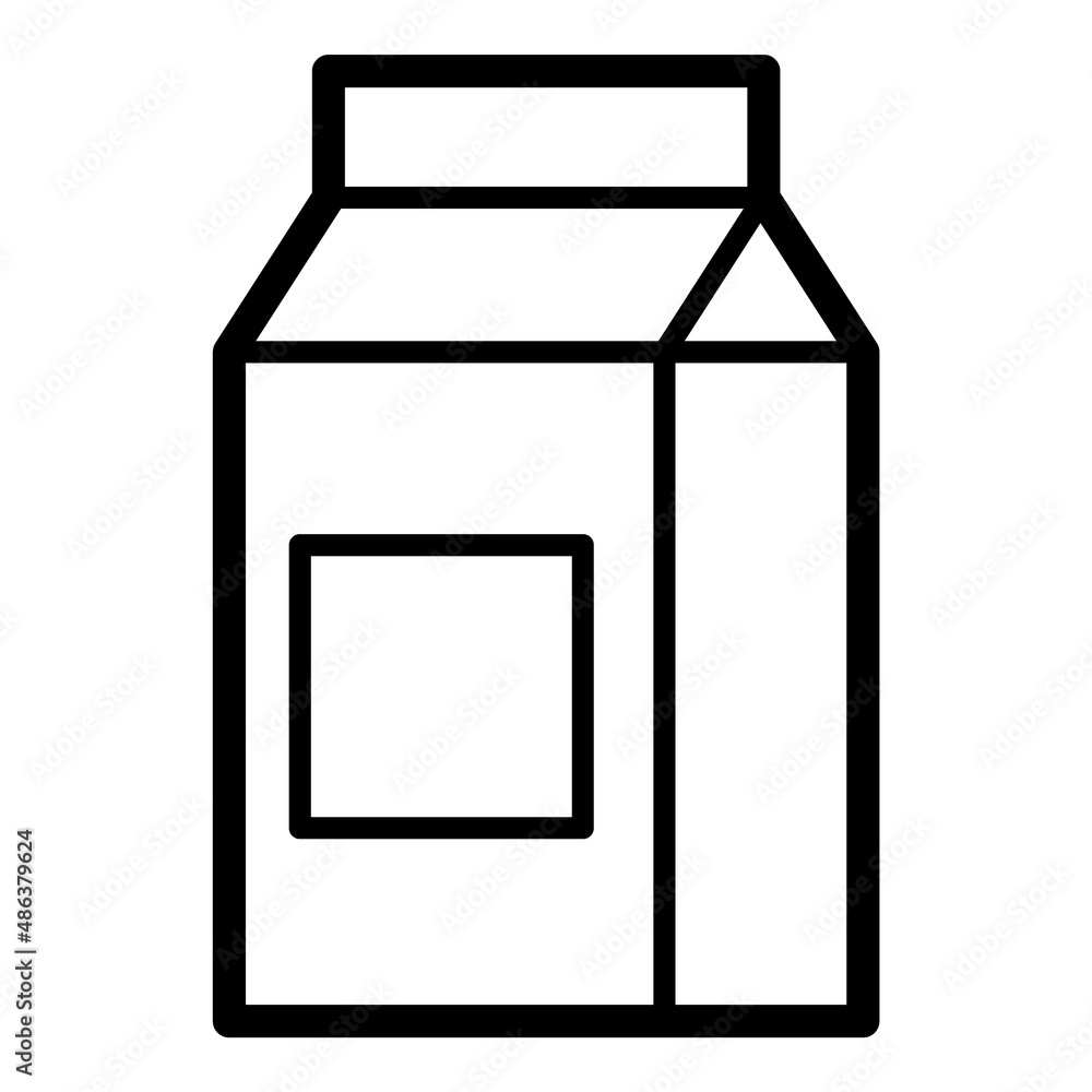 Milk Pack Flat Icon Isolated On White Background Milk Pack Flat Icon Isolated On White Background