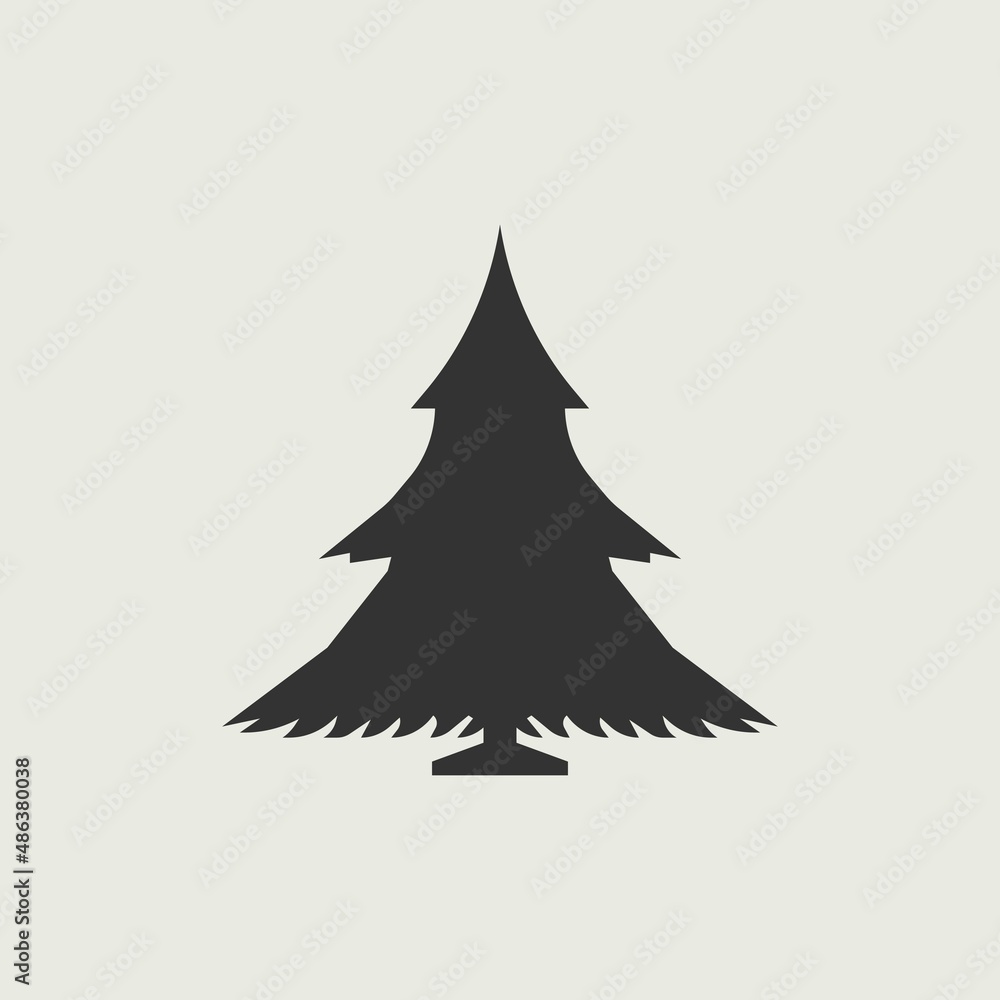 Tree vector icon illustration sign Tree vector icon illustration sign