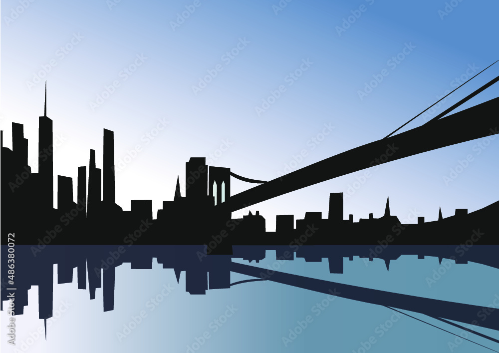 Naklejka premium city skyline