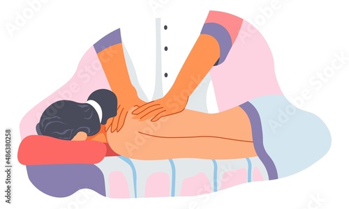 Back massage for wellness and health boosting