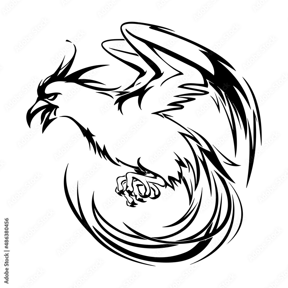 flying eagle soaring vector illustration claws and power flat icon for logos flying eagle soaring vector illustration claws and power flat icon for logos
