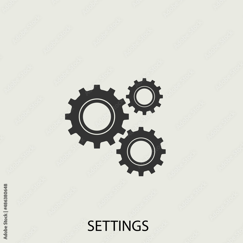 Settings vector icon illustration sign Settings vector icon illustration sign