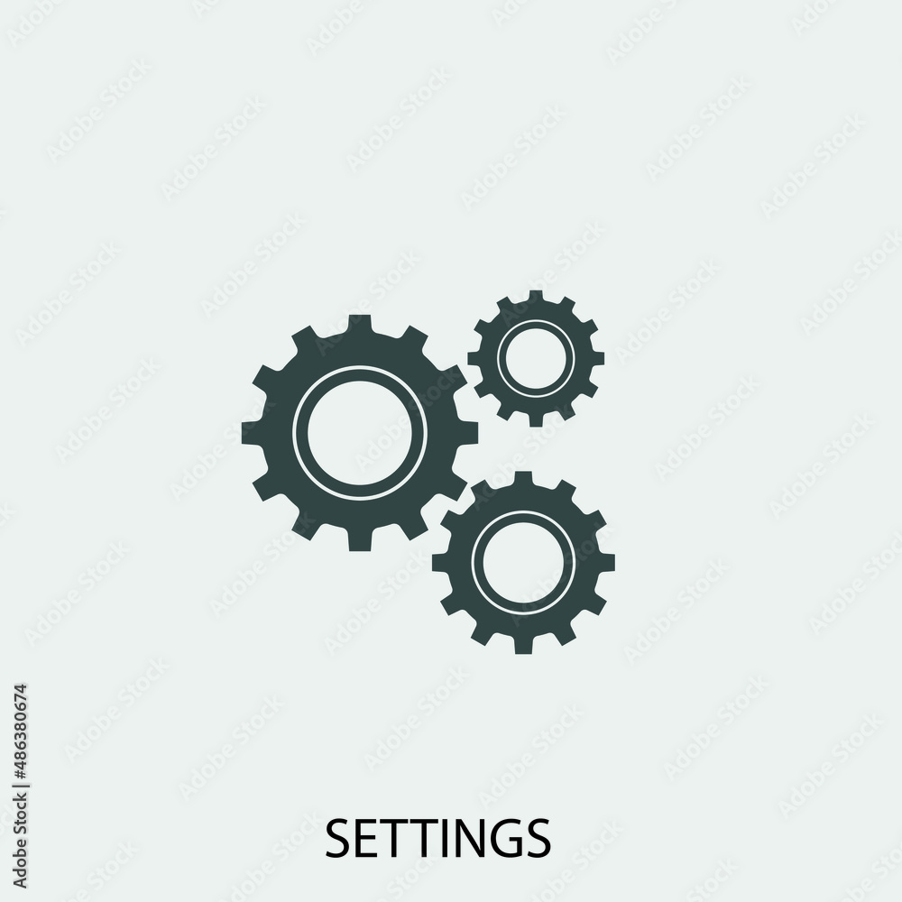 Settings vector icon illustration sign