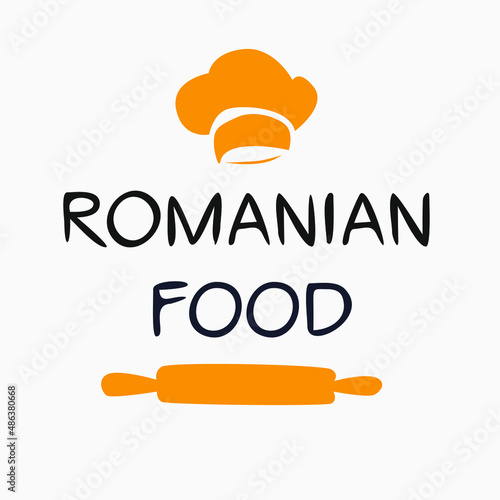 Creative (Romanian food) logo, sticker, badge, label, vector illustration.