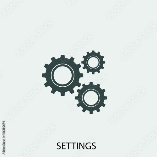 Settings vector icon illustration sign