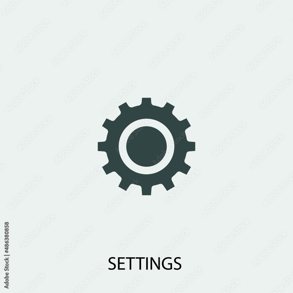 Settings vector icon illustration sign Settings vector icon illustration sign