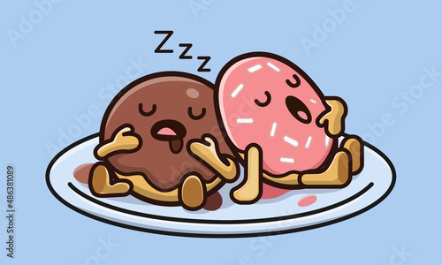 illustration - "sleeping donats"