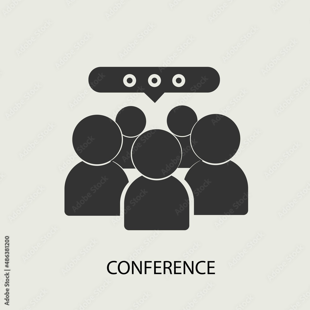 conference vector icon illustration sign conference vector icon illustration sign