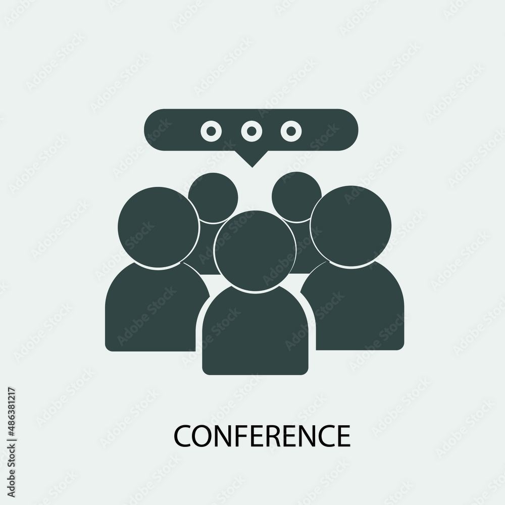 conference vector icon illustration sign conference vector icon illustration sign