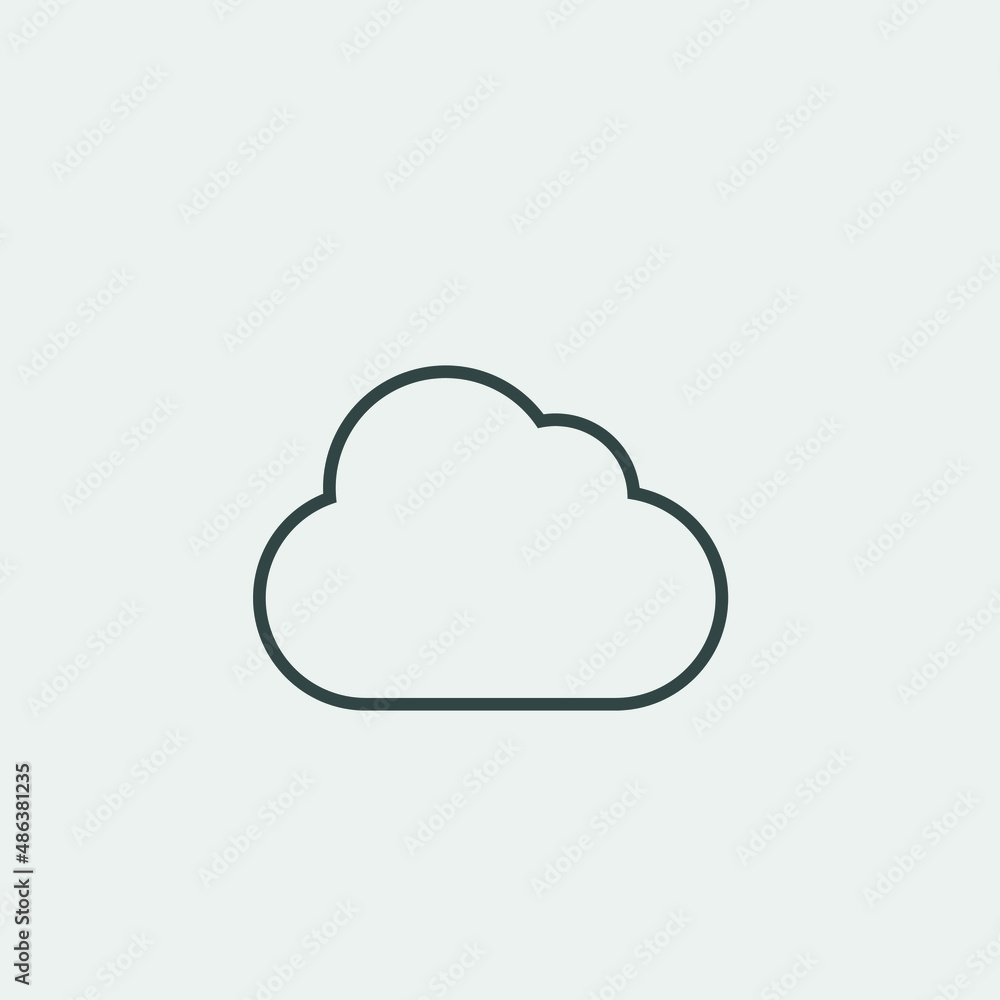 Cloud vector icon illustration sign Cloud vector icon illustration sign