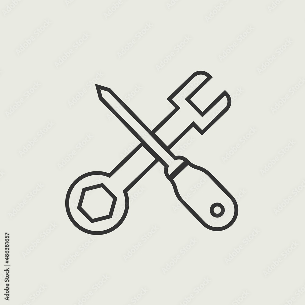 Tools vector icon illustration sign Tools vector icon illustration sign