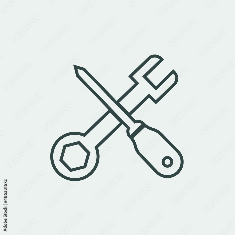 Tools vector icon illustration sign Tools vector icon illustration sign