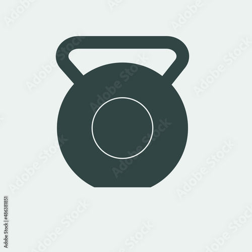 kettle bell vector icon illustration sign 
