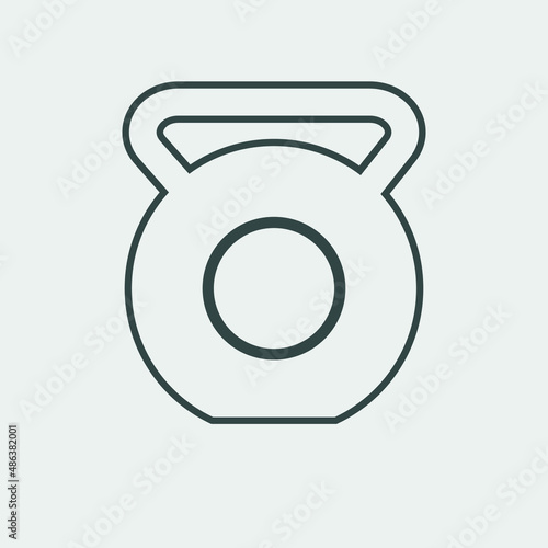 kettle bell vector icon illustration sign 