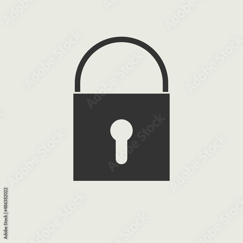 lock vector icon illustration sign 