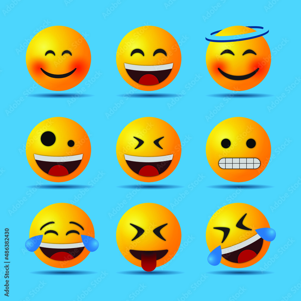 Set of emoticon vector Set of emoticon vector