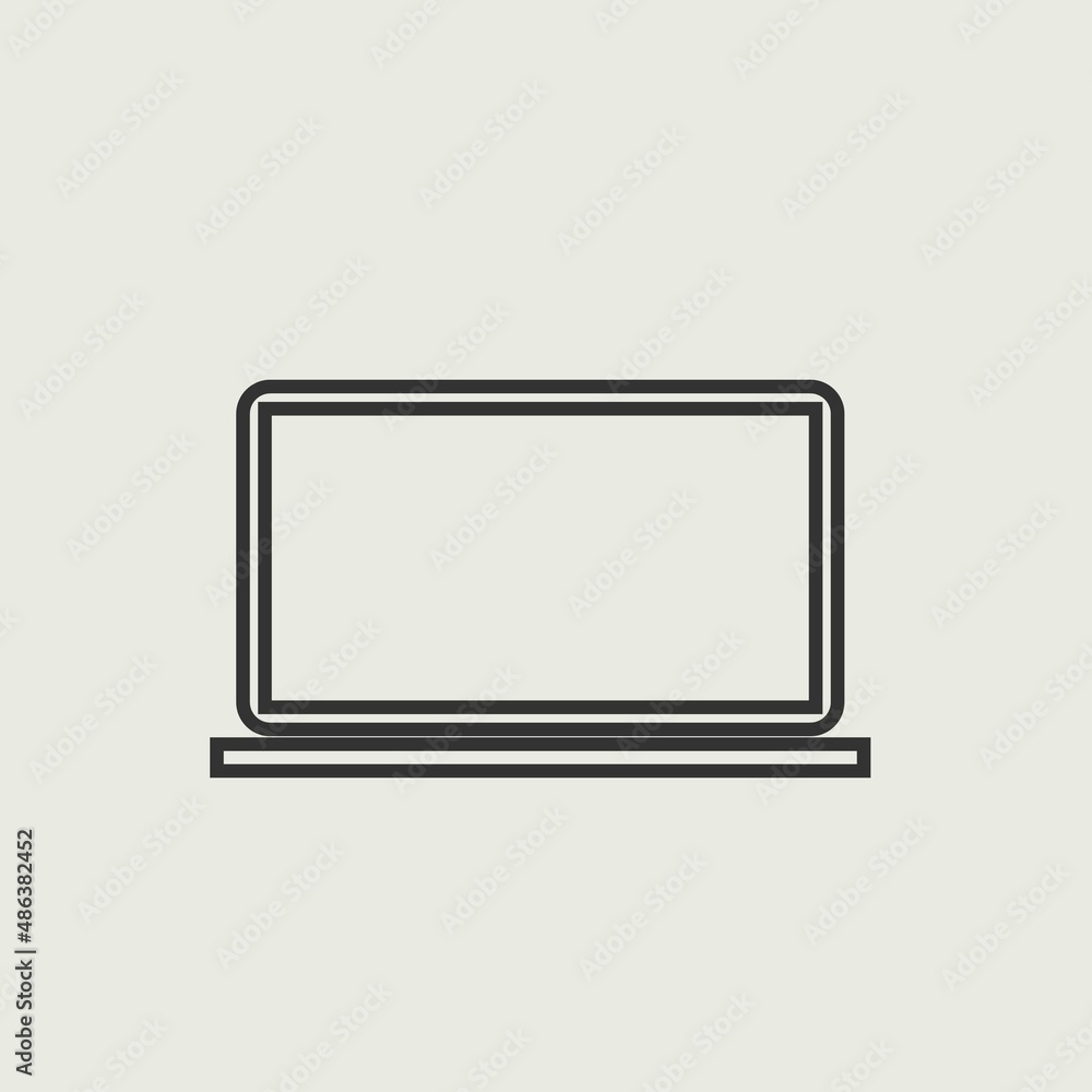 Laptop vector icon illustration sign Laptop vector icon illustration sign