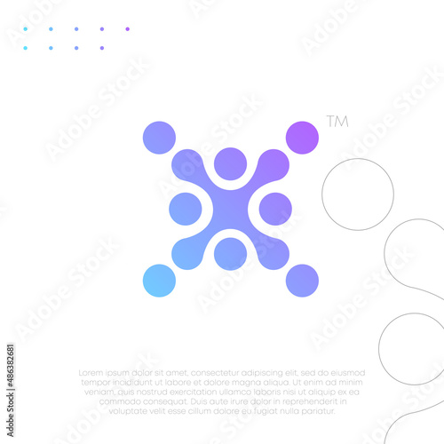 Abstract Modern Tech Logo Design Minimalistic Icon