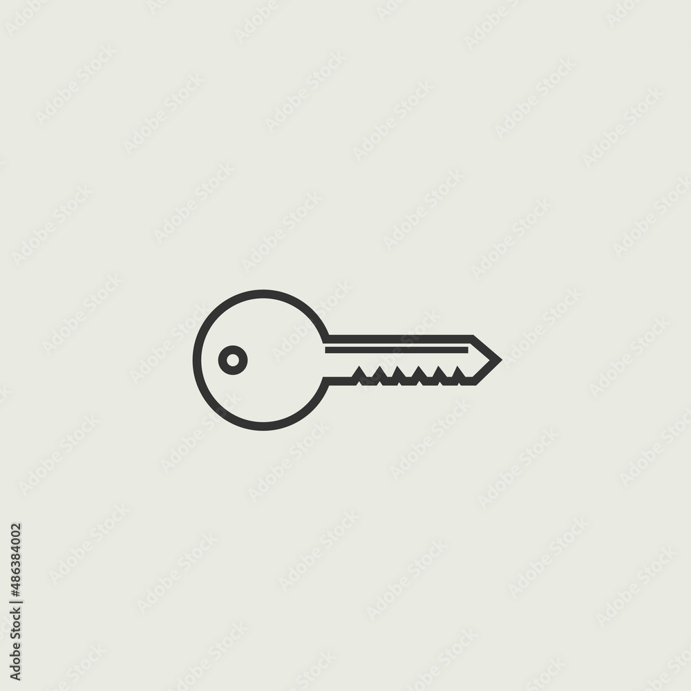 Key vector icon illustration sign Key vector icon illustration sign