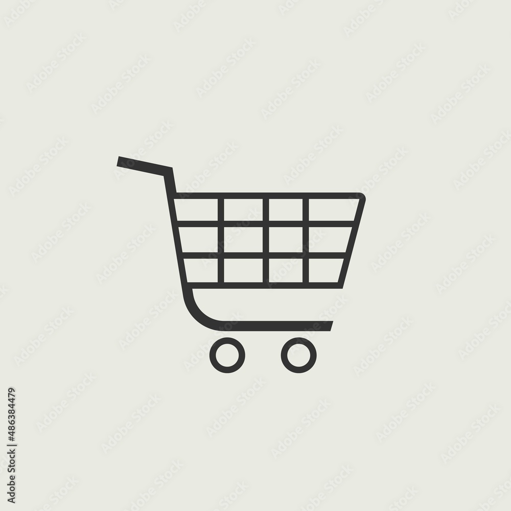 Shopping_cart vector icon illustration sign