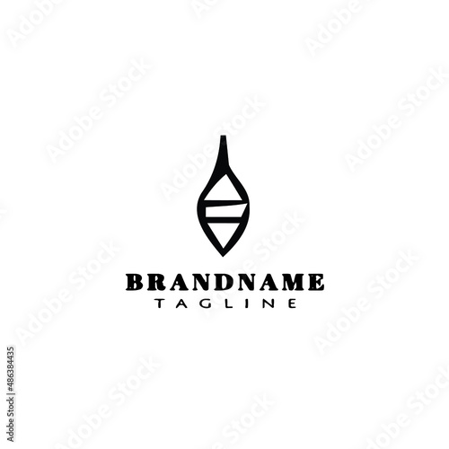 fishing float logo cartoon icon design template black isolated vector