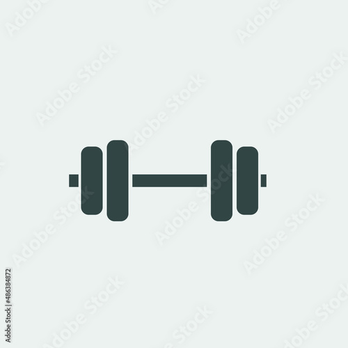 Dumbbell vector icon illustration sign