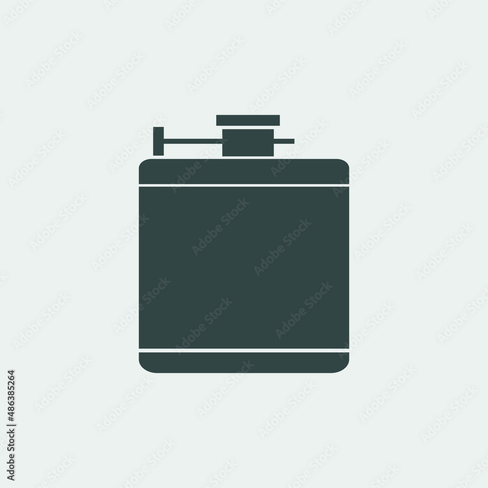 Hip flask vector icon illustration sign Hip flask vector icon illustration sign