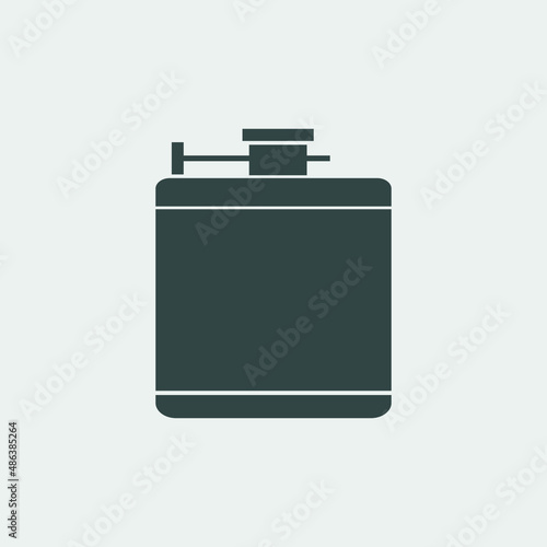 Hip flask vector icon illustration sign