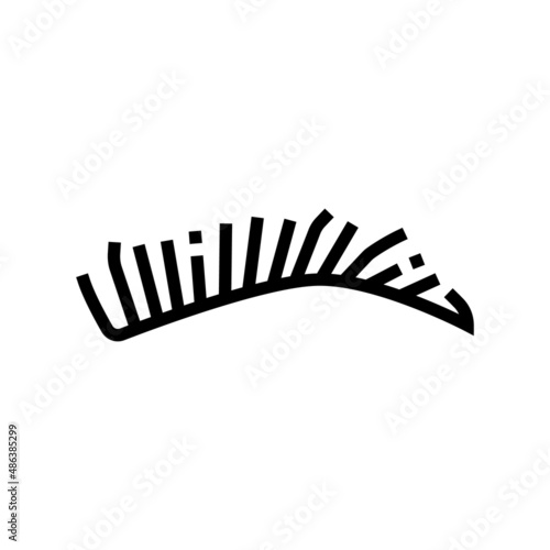 natural eyebrow line icon vector. natural eyebrow sign. isolated contour symbol black illustration