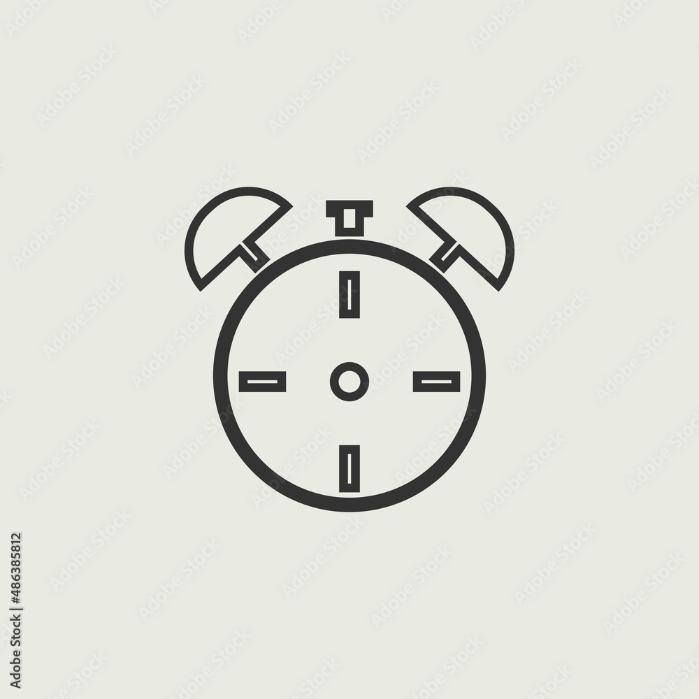 Alarm clock vector icon illustration sign Alarm clock vector icon illustration sign