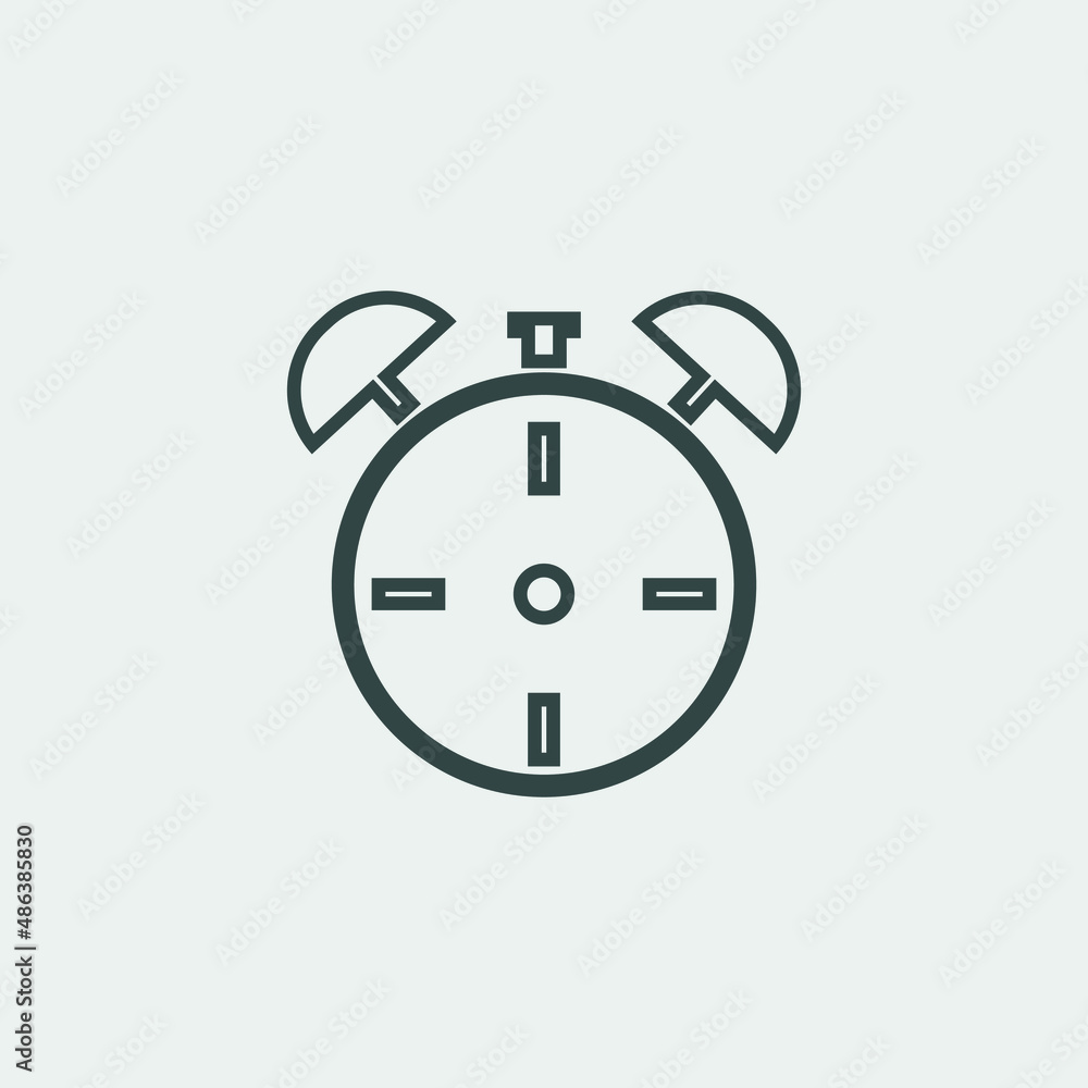Alarm clock vector icon illustration sign Alarm clock vector icon illustration sign