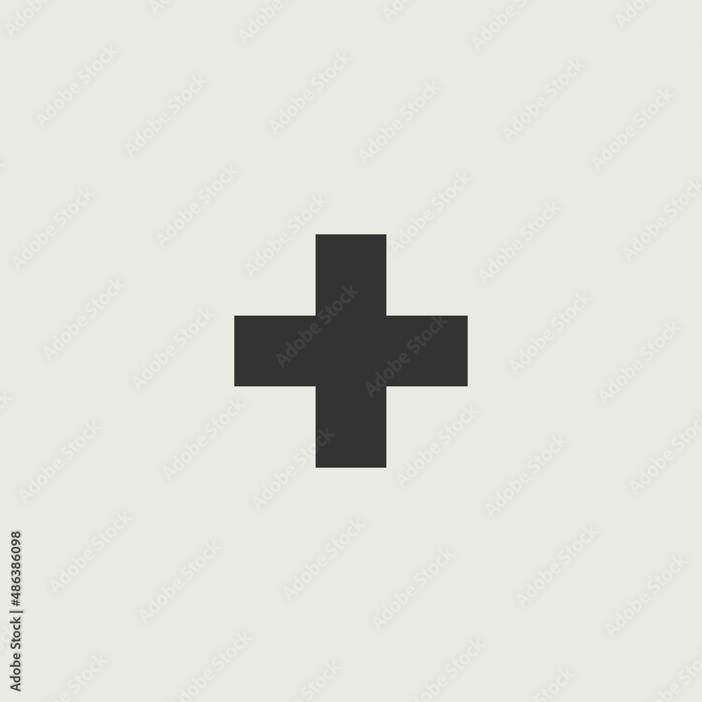 Plus sign vector icon illustration sign Plus sign vector icon illustration sign