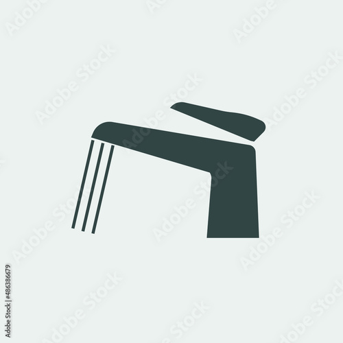 Tap faucet vector icon illustration sign