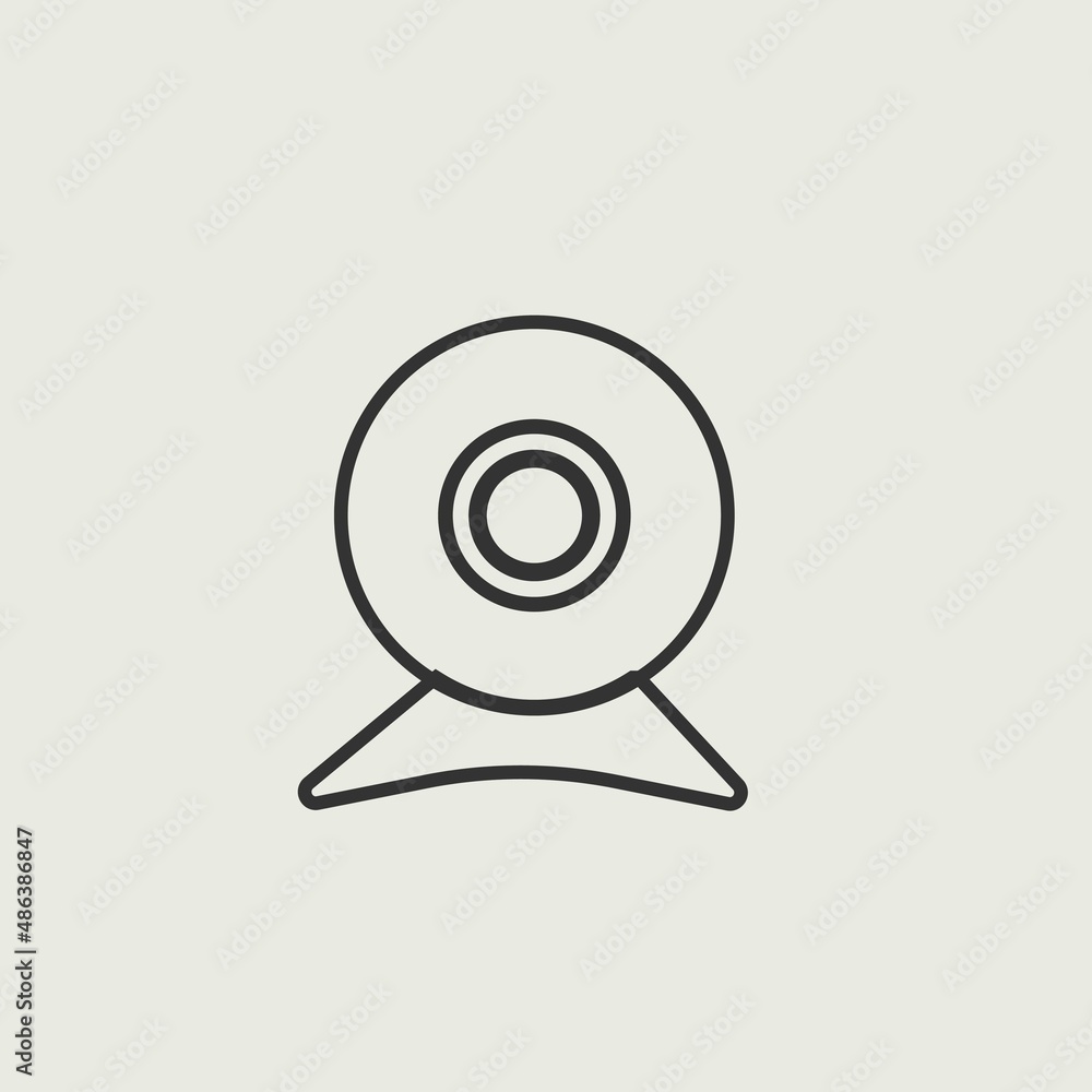 Web cam vector icon illustration sign