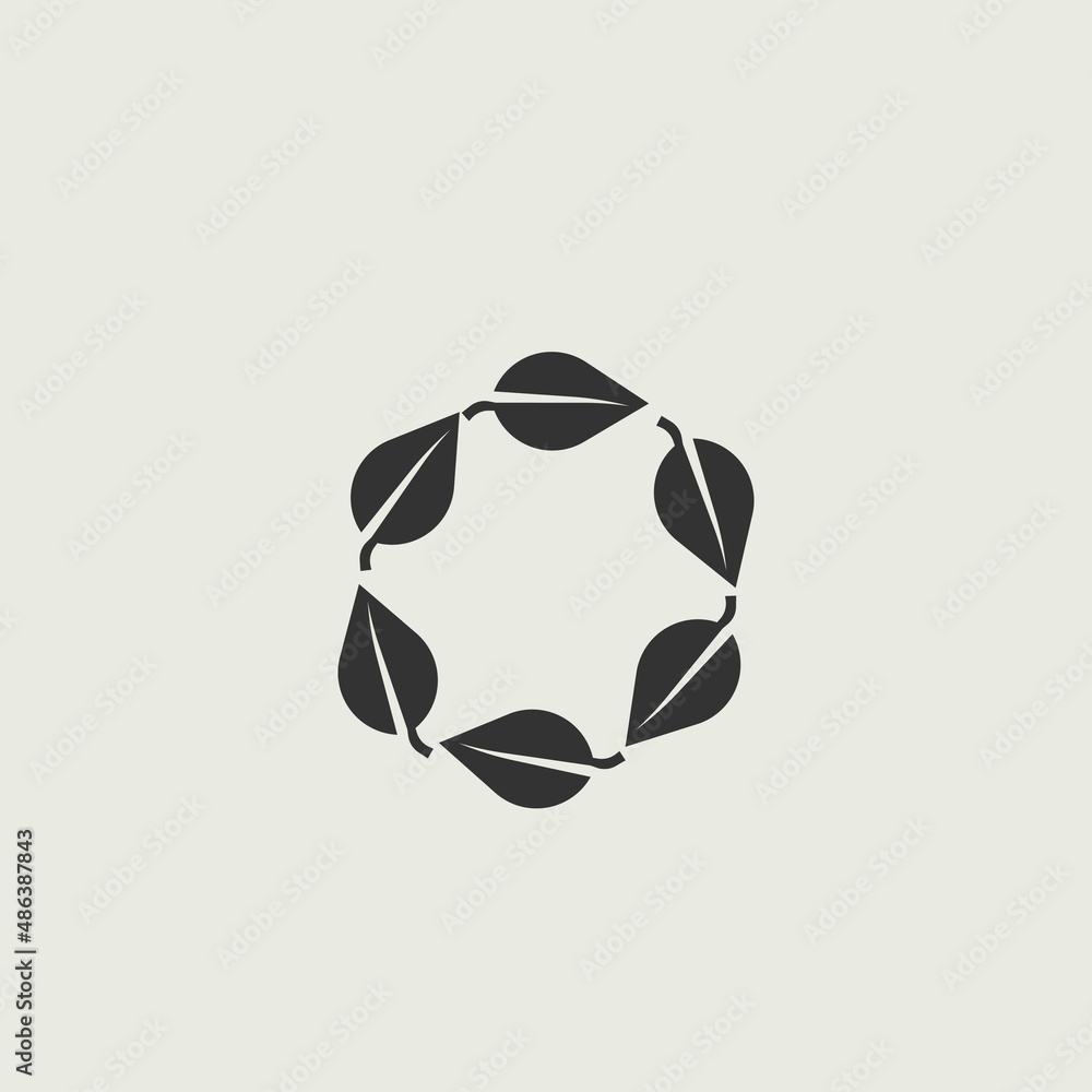 Leaves vector icon illustration sign Leaves vector icon illustration sign