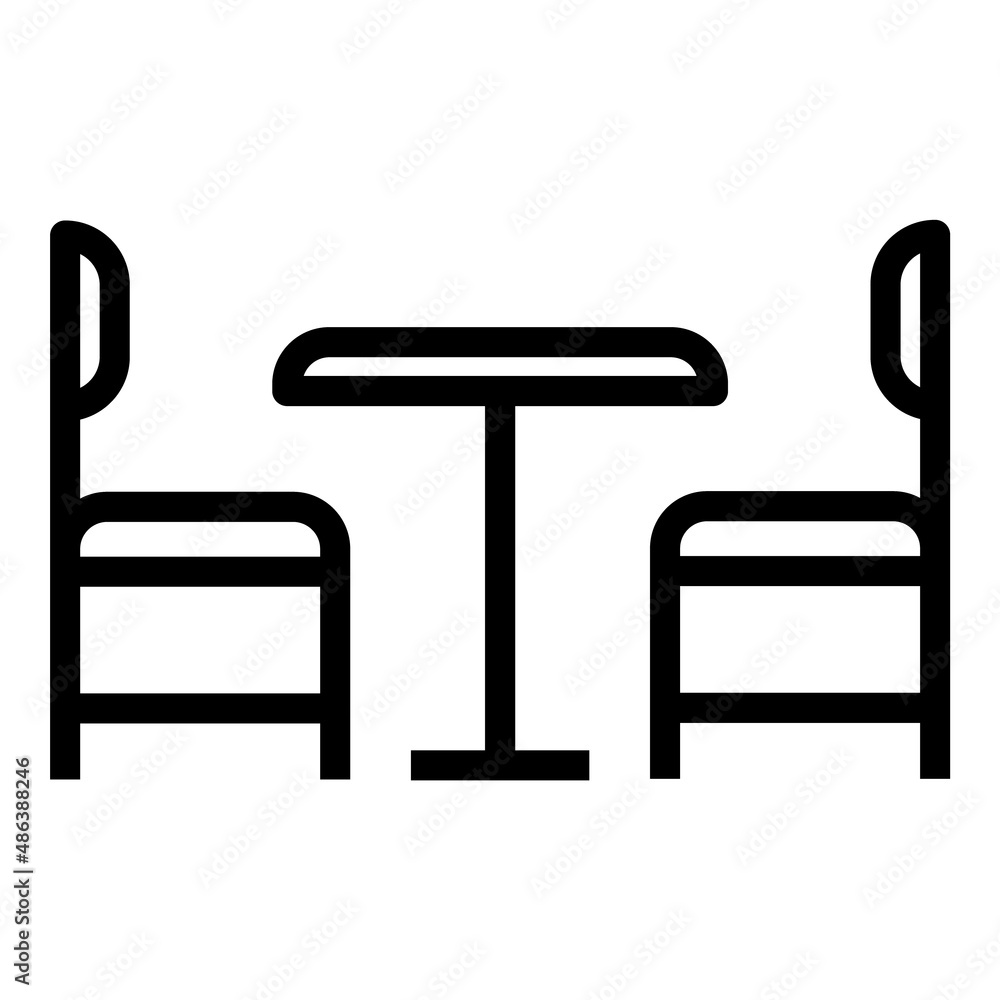 Dinner Table Flat Icon Isolated On White Background Dinner Table Flat Icon Isolated On White Background