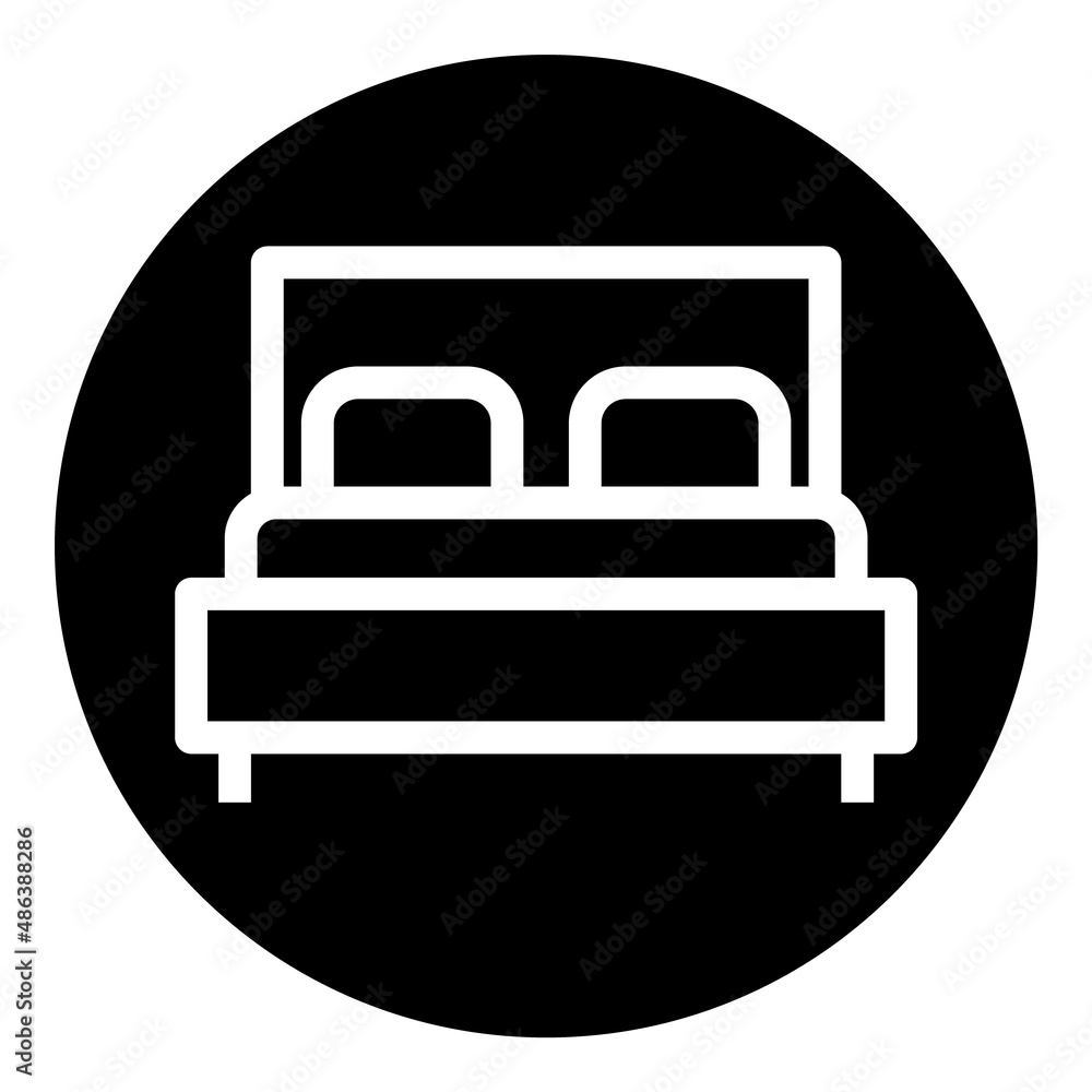 Bed Flat Icon Isolated On White Background Bed Flat Icon Isolated On White Background