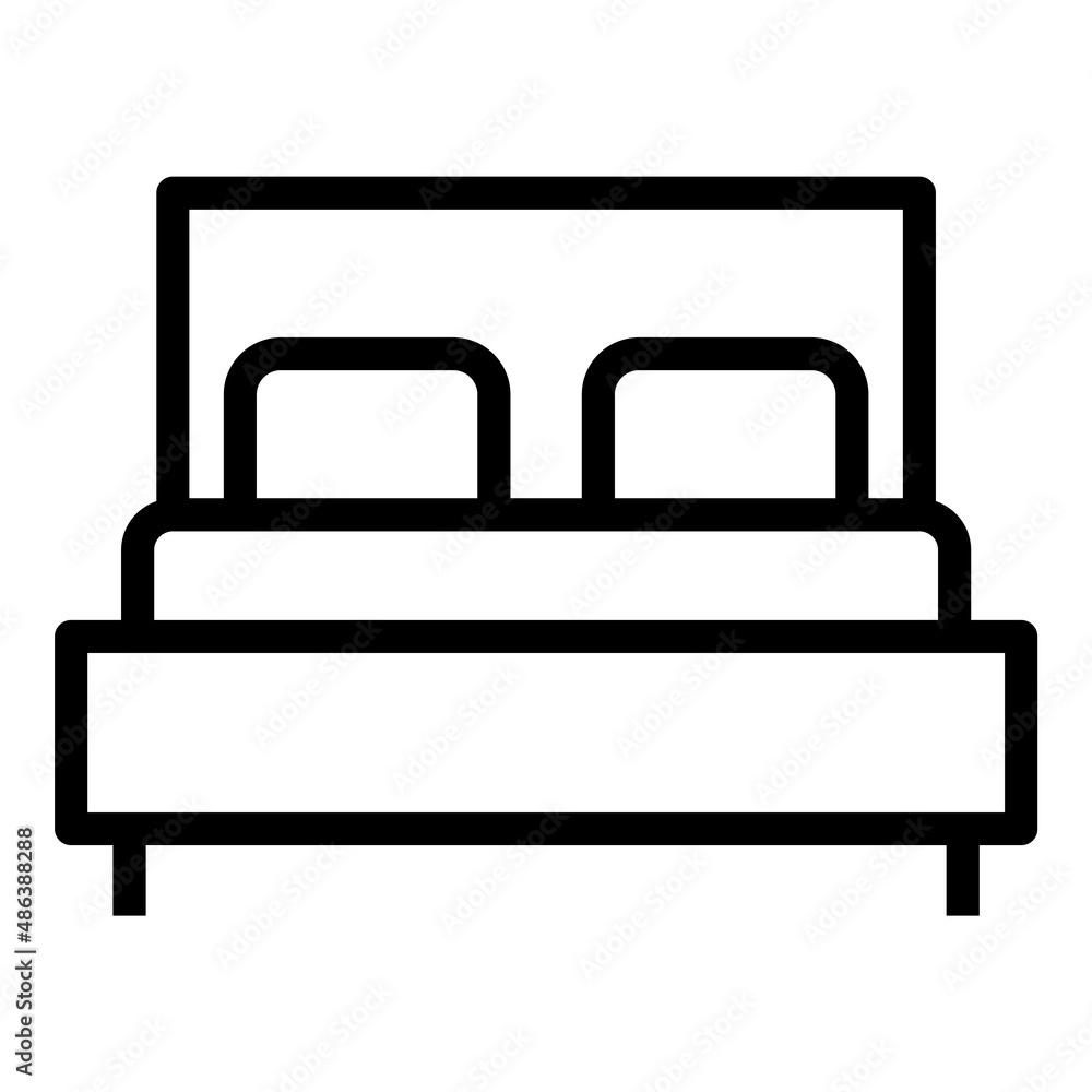 Bed Flat Icon Isolated On White Background Bed Flat Icon Isolated On White Background