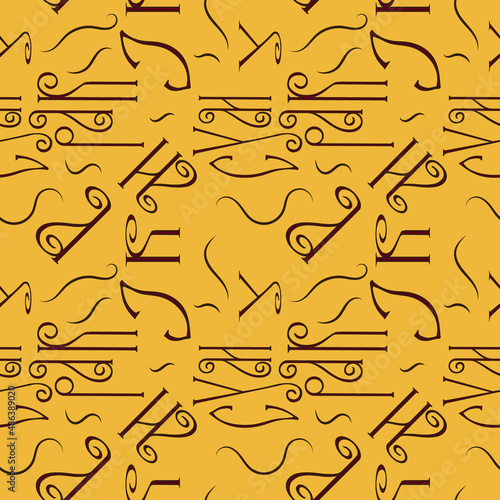 Lettering pattern, calligraphy print, graffiti effect typography style