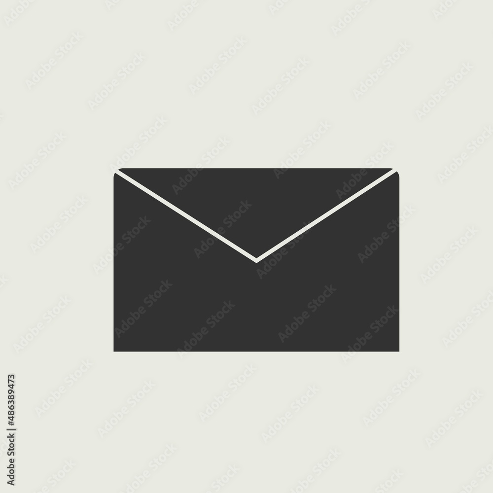 Closed envelope vector icon illustration sign Closed envelope vector icon illustration sign