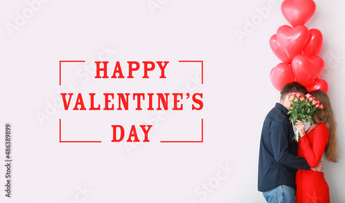 Happy couple with heart-sha...