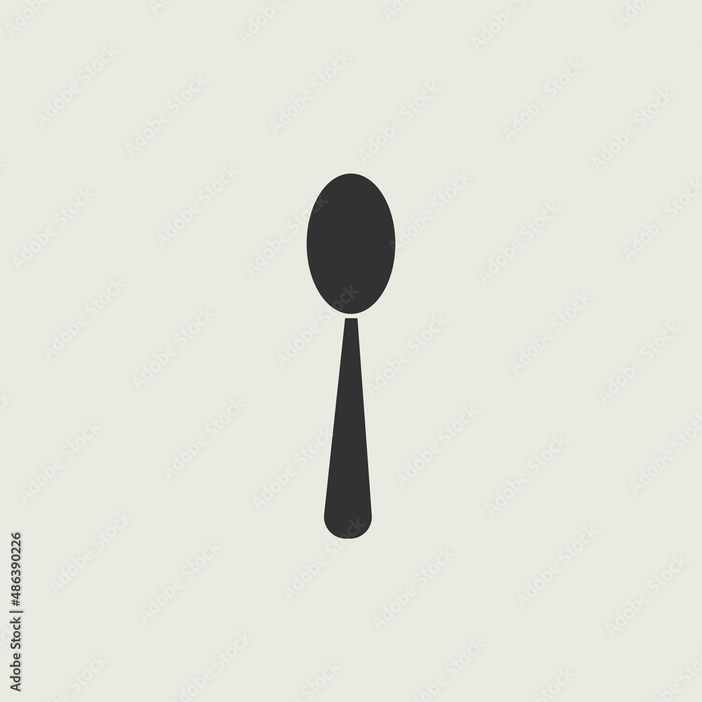 Cutlery spoon vector icon illustration sign Cutlery spoon vector icon illustration sign
