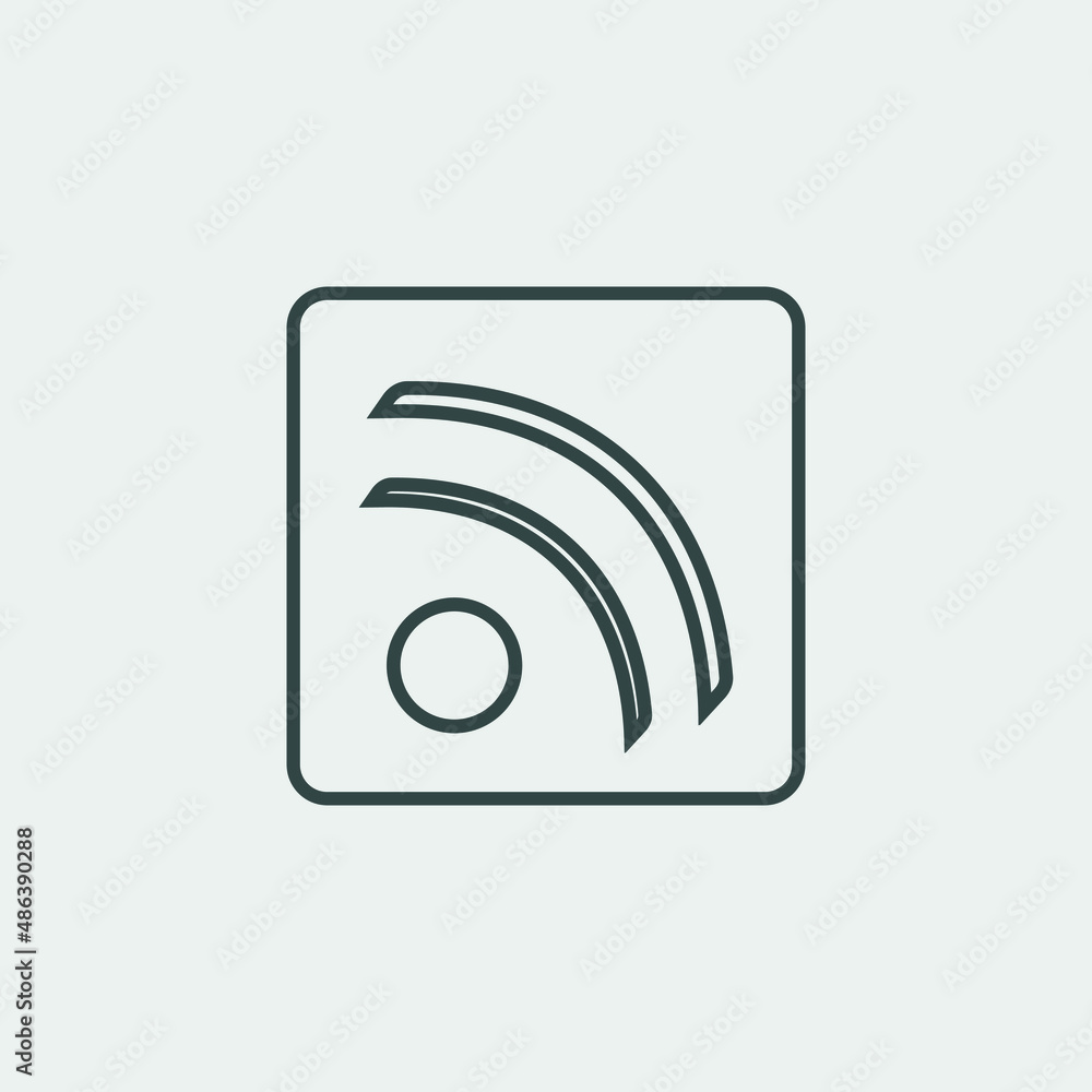 RSS sign vector icon illustration sign RSS sign vector icon illustration sign