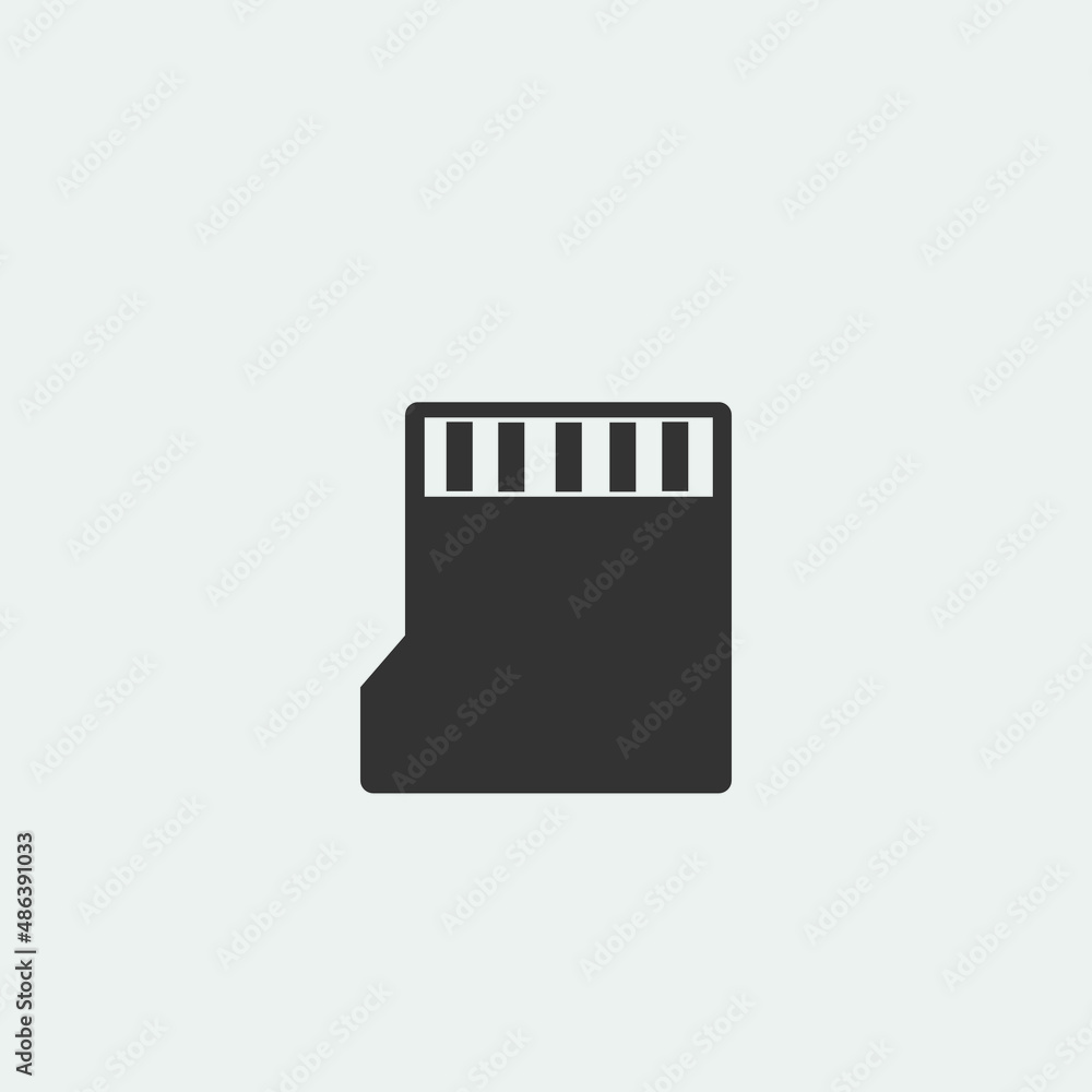 Naklejka premium Memory card vector icon illustration sign