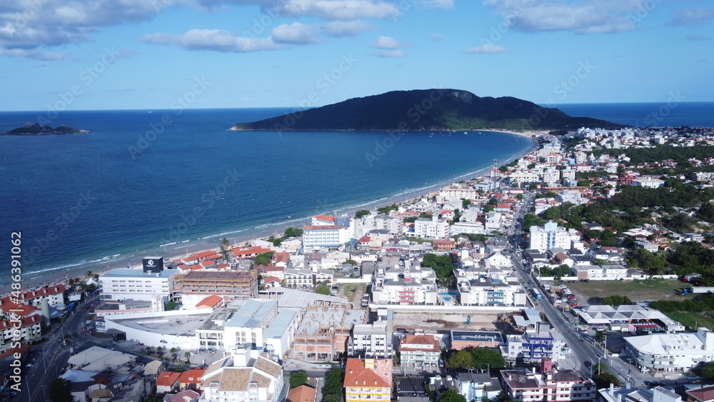 Foto aerea da praia dos ingleses Florianópolis