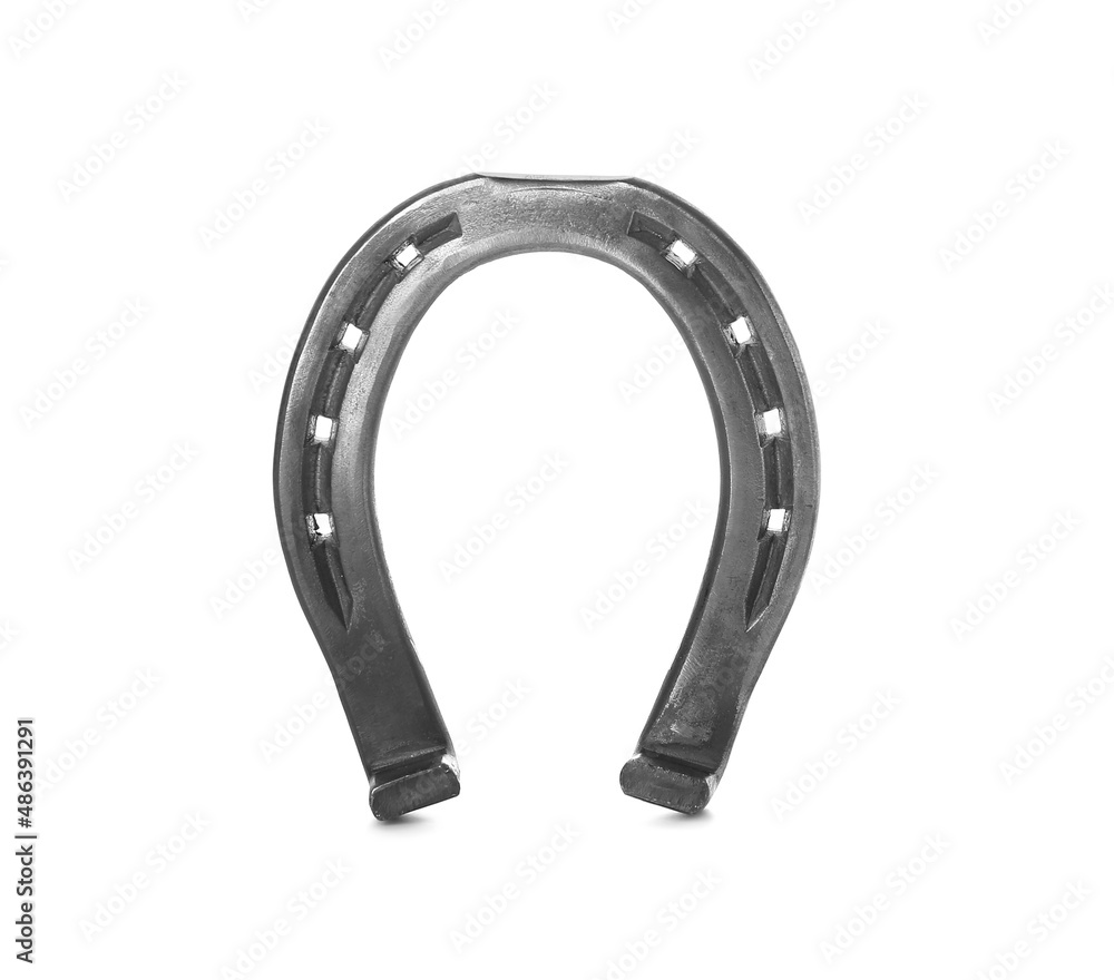 Iron horseshoe on white background Iron horseshoe on white background